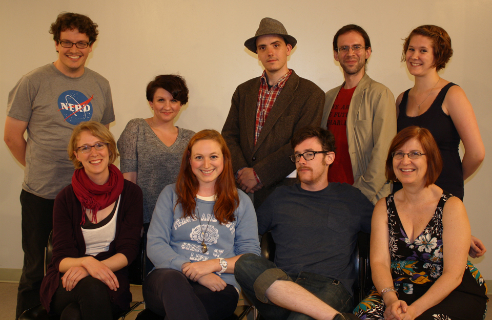 firstread Uncharted Zones cast & crew (sans playwright) at our first full readthrough
