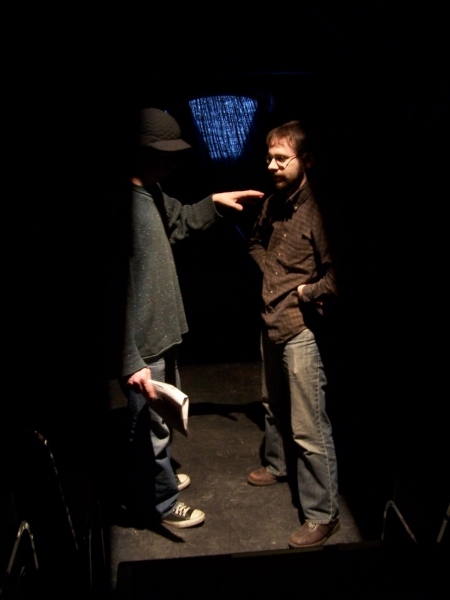 Brad and Tim half in shadows - 2008 New Ideas production